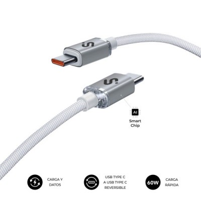 SUBBLIM CABLE OPTIMUS 60W C C 2m WHITE