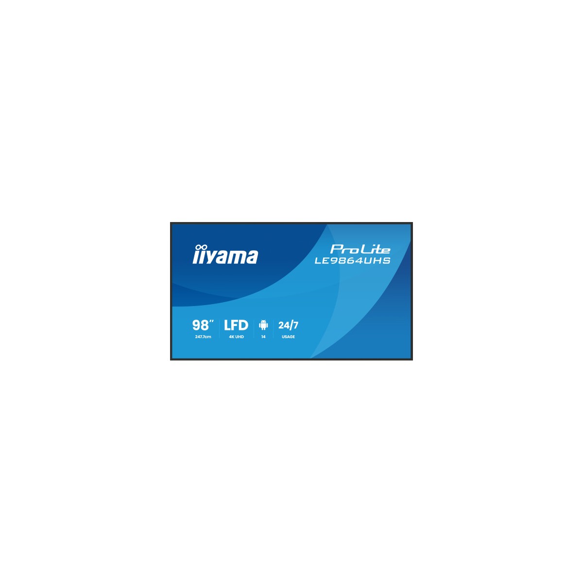 IIYAMA MONITOR 98 3840x2160 UHD VA DLED 500cd m HORIZ Y VERT MM 2x 10W 2x HDMIx 1x USB C USB 20 x2 WiFi LAN Media Play USB Port