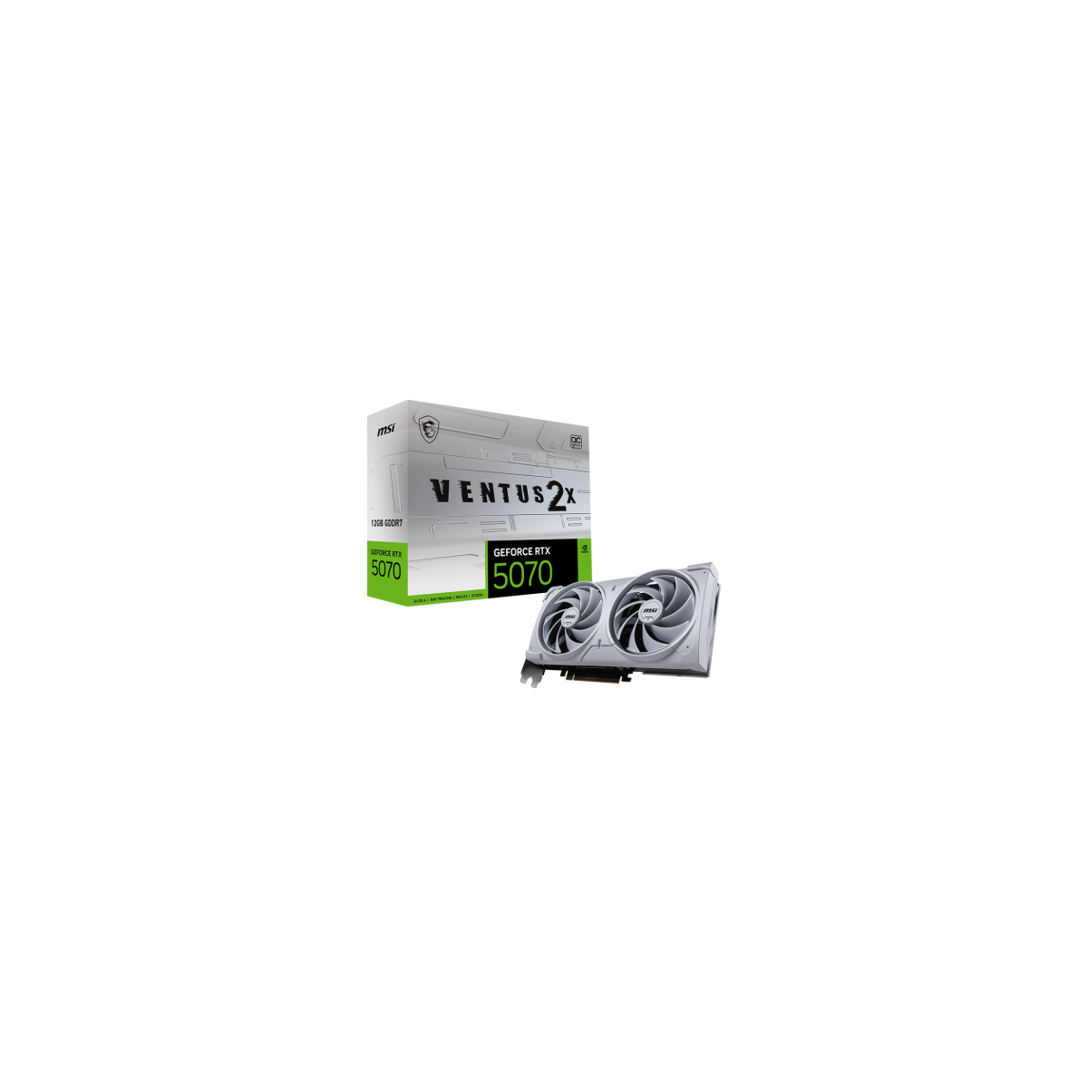 MSI GeForce RTX5070 VENTUS 2X OC White NVIDIA GeForce RTX 5070 12 GB GDDR7