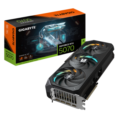 GIGABYTE GeForce RTX 5070 Ti GAMING OC 16G Tarjeta Grafica 16GB GDDR7 256 bits PCI E 50 XXXX MHz Core Clock 3 x DP 21a 1 x HDMI