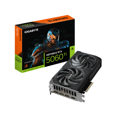 GIGABYTE GeForce RTX 5060 Ti WINDFORCE 8G Tarjeta Grafica 8 GB GDDR7 128 bits PCI E 50 2572 MHz Frecuencia del nucleo 3 x Displ