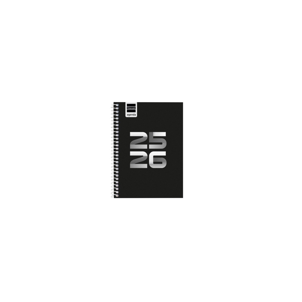 AGENDA ESCOLAR 2025 2026 COOL 8º 120X164 SEMANA VISTA HORIZONTAL NEGRO FINOCAM 645000326