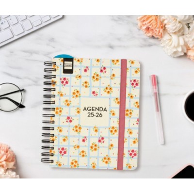 AGENDA DOCENTE 2025 2026 MAGISTRAL DESIGN 4º 155X212 SEMANA VISTA HORIZONTAL FLOWERS FINOCAM 533580226