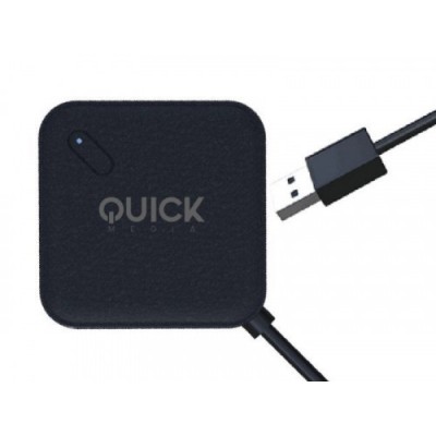 Quick Media QMH304PB hub de interfaz USB 32 Gen 1 31 Gen 1 Type A 5000 Mbit s Negro