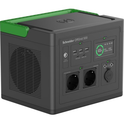 SCHNEIDER OFFGRID PORTABLE POWER STATION 500 517 WH LITHIUM ION 2 SCHUKO SINEWAVE