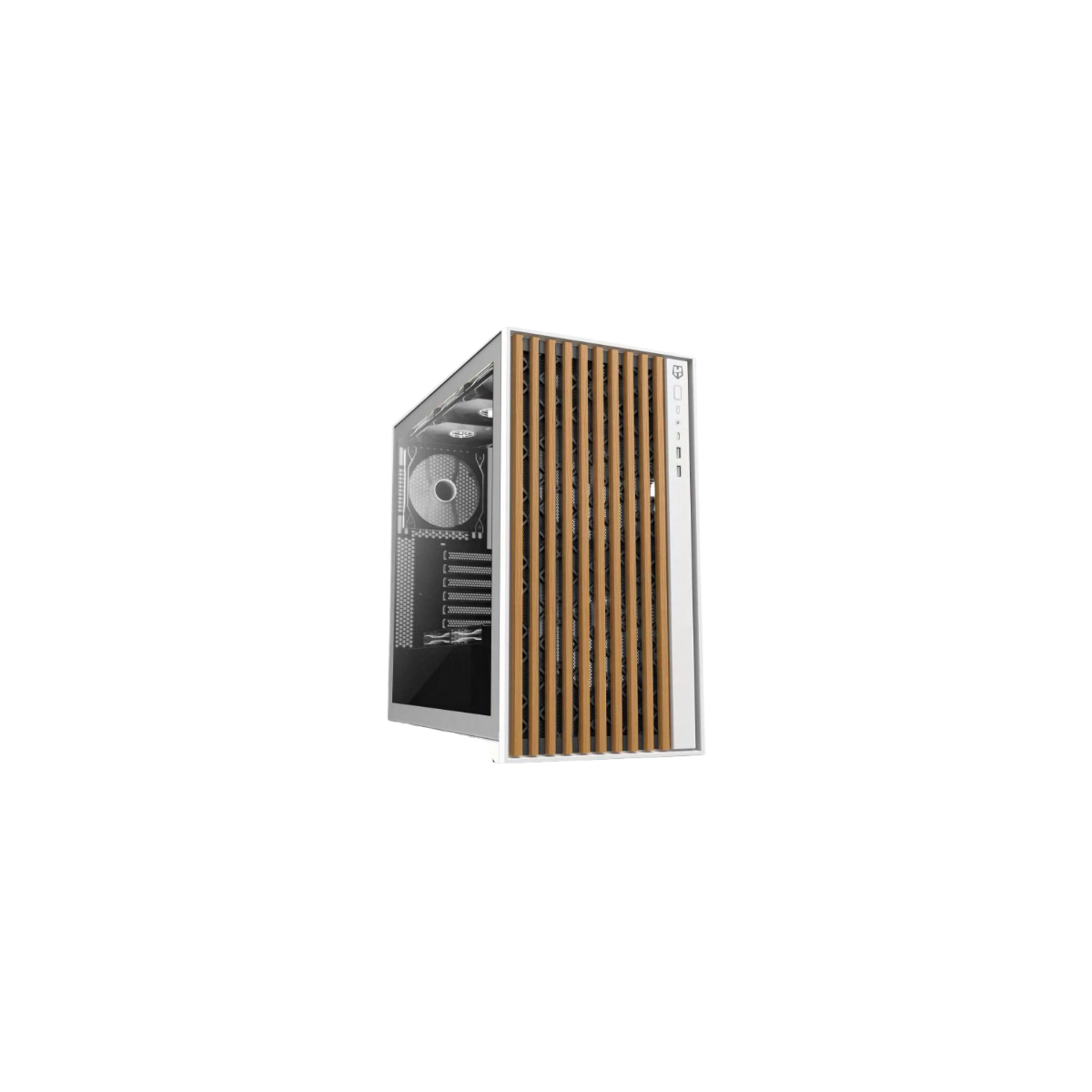NOX NXHUMMERELEMENT carcasa de ordenador Torre Blanco Madera