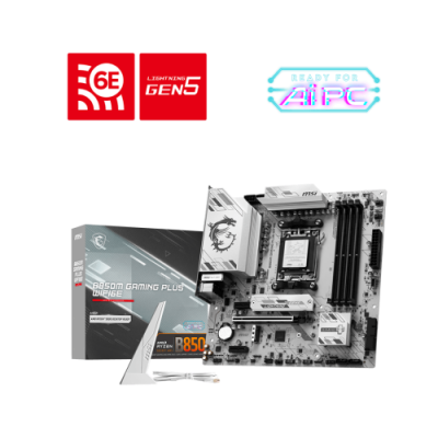 PLACA MSI B850M GAMING PLUS WIFI6EAMDAM5B8504DDR5256GB1HDMI1DP4SATA32M225GBLANWIFI6EBT539USB32MATX
