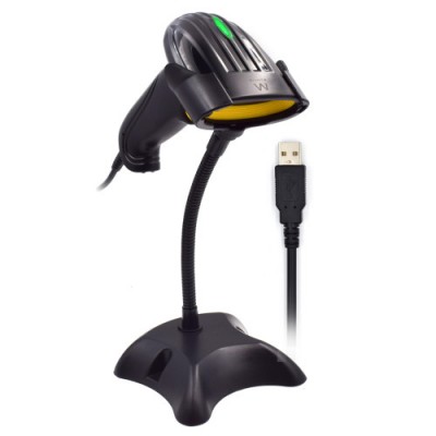 Ewent EW3410 lector de codigo de barras Lector de codigos de barras portatil 2D LED Negro