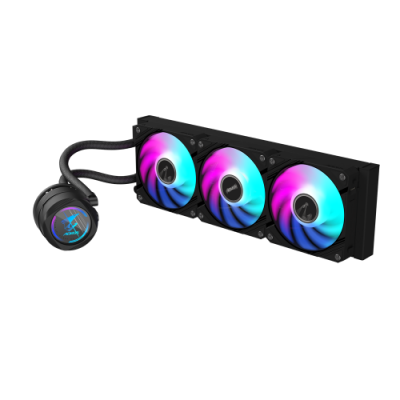 GIGABYTE Refrigeracion liquida AIO AORUS WATERFORCE II 360 para CPU 3 ventiladores ARGB de 120 mm mecanismo de bloqueo deslizan