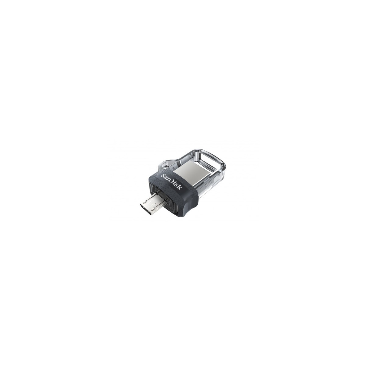 Sandisk Ultra Dual m30 unidad flash USB 64 GB USB Type A Micro USB 32 Gen 1 31 Gen 1 Negro Plata Transparente