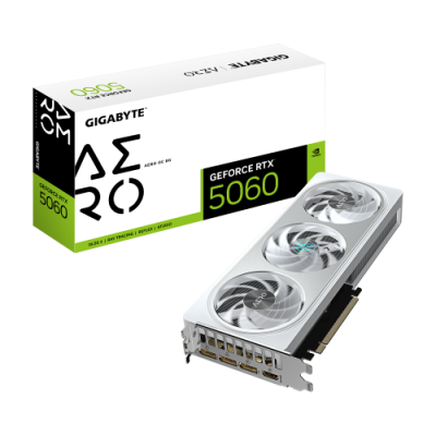 GIGABYTE GeForce RTX 5060 AERO OC 8G Tarjeta Grafica 8GB GDDR7 128bit PCI E 50 2595 MHz Frecuencia del nucleo 3 x DisplayPort 1