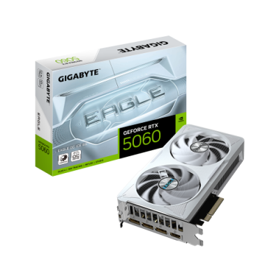GIGABYTE GeForce RTX 5060 EAGLE OC ICE 8G Tarjeta Grafica 8GB GDDR7 128bit PCI E 50 2550 MHz Frecuencia del nucleo 3 x DisplayP