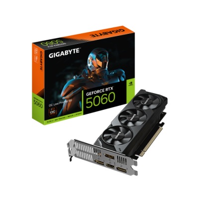 GIGABYTE GeForce RTX 5060 OC Low Profile 8G Tarjeta Grafica 8GB GDDR7 128bit PCI E 50 2512 MHz Frecuencia del nucleo 3 x Displa