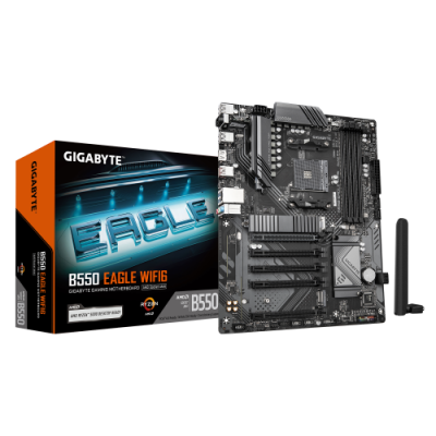 GIGABYTE B550 EAGLE WIFI6 Placa base Procesadores AMD Ryzen serie 5000 G VRM de 1031 fases hasta 3200 MHz DDR4 1xPCIe 40 1xPCIe