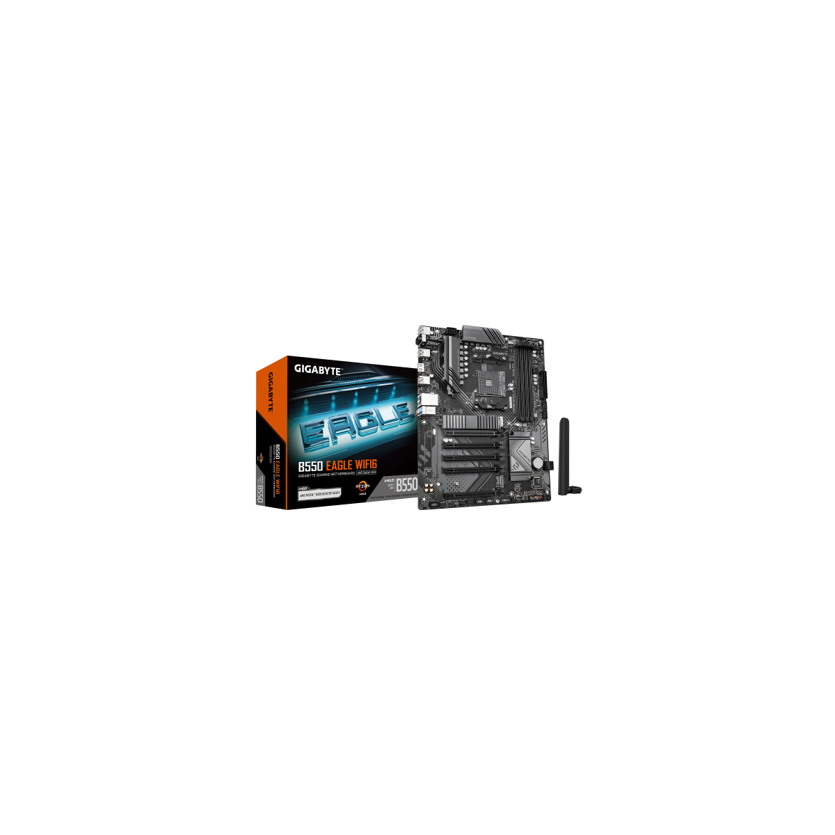 GIGABYTE B550 EAGLE WIFI6 Placa base Procesadores AMD Ryzen serie 5000 G VRM de 1031 fases hasta 3200 MHz DDR4 1xPCIe 40 1xPCIe