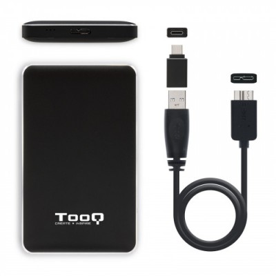 TooQ Caja externa para discos duros 25 SATA I II III a USB 31 Gen1 con UASP