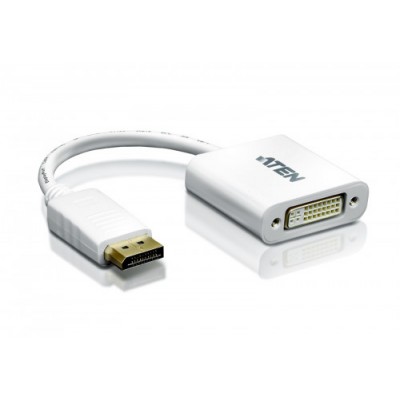 Aten DisplayPort DVI Adapter DisplayPort Male DVI I Female Blanco