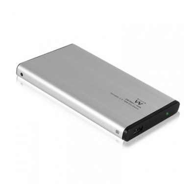 Ewent EW7041 caja para disco duro externo Aluminio Negro 25 USB con suministro de corriente