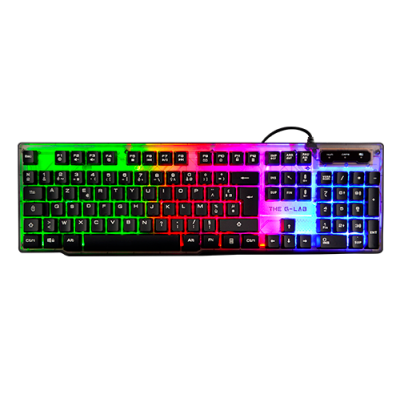 The G Lab Keyz Neon teclado USB QWERTY Espanol Negro