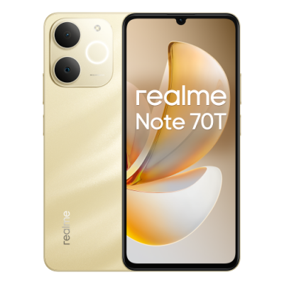 realme Note 70T 171 cm 674 SIM doble Android 15 4G USB Tipo C 4 GB 128 GB 6000 mAh Oro