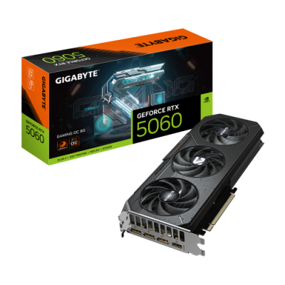 GIGABYTE GeForce RTX 5060 GAMING OC 8G Tarjeta Grafica 8GB GDDR7 128bit PCI E 50 2595 MHz Frecuencia del nucleo 3 x DisplayPort