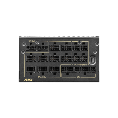 MSI MEG Ai1600T PCIE5 unidad de fuente de alimentacion 1600 W 24 pin ATX ATX Negro