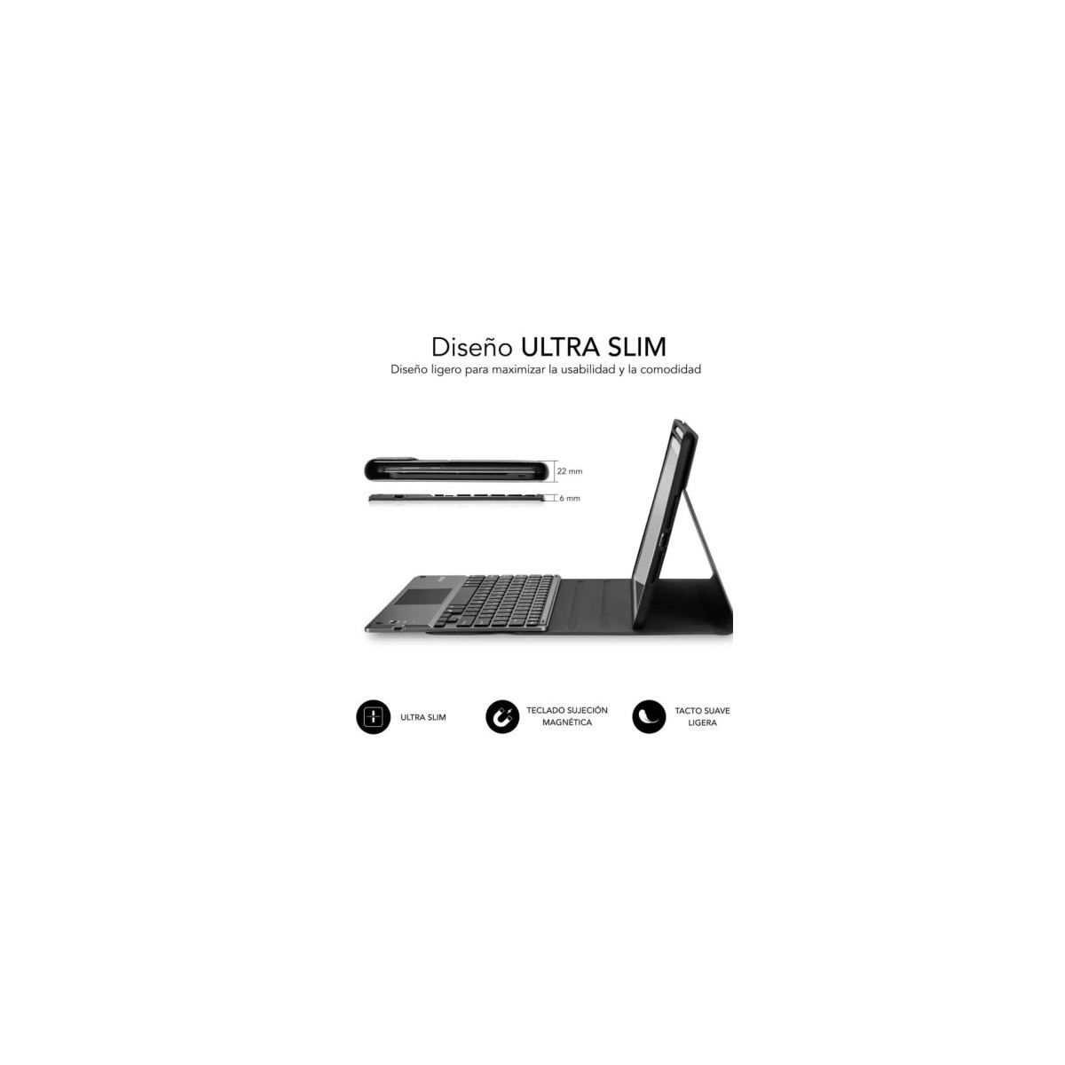 SUBBLIM KEYTAB PROBT TOUCHPAD IPAD 109 11 10A 11A BLACK