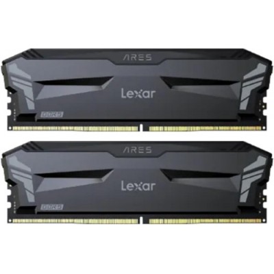 LEXAR MEMORIA ARES DDR5 6000 CL32 135V MEMORY WITH HEATSINK NON RGB LIGHTING DUAL PACK BLACK COLOR