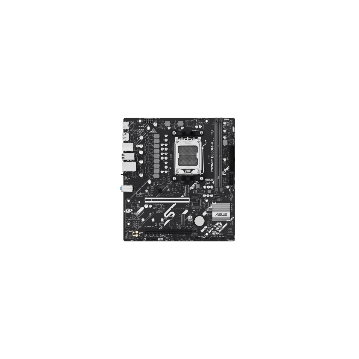 PLACA ASUS PRIME B850M KAMDAM5B8502DDR5128GB1HDMI1DP4SATA32M225GBLAN6USB32MATX