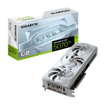 GIGABYTE GeForce RTX 5070 Ti EAGLE OC ICE SFF 16G Tarjeta Grafica 16GB GDDR7 256 bits PCI E 50 XXXX MHz Core Clock 3 x DP 21a 1