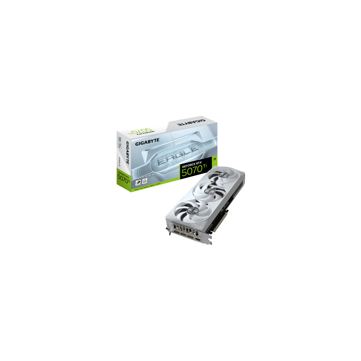 GIGABYTE GeForce RTX 5070 Ti EAGLE OC ICE SFF 16G Tarjeta Grafica 16GB GDDR7 256 bits PCI E 50 XXXX MHz Core Clock 3 x DP 21a 1