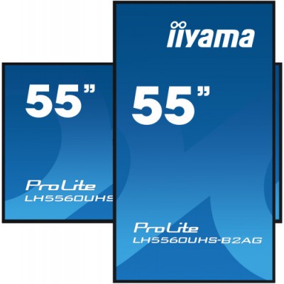 MONITOR IIYAMA 55 UHD 500CD M2 LANDSCAPE PORTRAIT MM 2X 10W 3X HDMI USB 20 X2 WIFI LAN MEDIA PLAY USB CONTROL LAN RS232C IISIGN