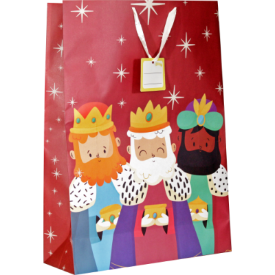BOLSA JUMBO REYES MAGOS 40X70X18 CM COLORES SURTIDOS BISMARK 333602