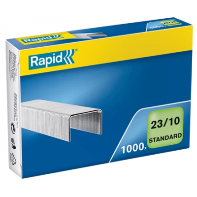 CAJA DE 1000 GRAPAS TIPO 23 10 GALVANIZADAS PARA GRAPADORAS DE GRUESOS RAPID 24869300