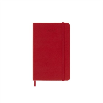 AGENDA 2026 TAPA DURA 12 MESES DIARIA P 9 x 14 CM ROJO MOLESKINE DHF212DC2Y26