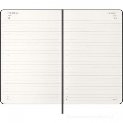 AGENDA 2026 TAPA DURA 12 MESES DIARIA L 13 X 21 CM NEGRA MOLESKINE DHB12DC3Y26