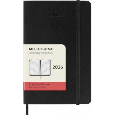 AGENDA 2026 TAPA BLANDA 12 MESES DIARIA P 9 x 14 CM NEGRA MOLESKINE DSB12DC2Y26