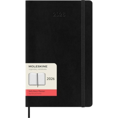 AGENDA 2026 TAPA BLANDA 12 MESES DIARIA L 13 X 21 CM NEGRA MOLESKINE DSB12DC3Y26