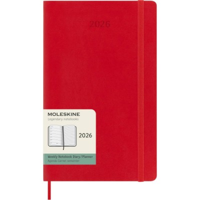 AGENDA 2026 TAPA BLANDA 12 MESES SEMANAL L 13 X 21 CM ROJO MOLESKINE DSF212WN3Y26