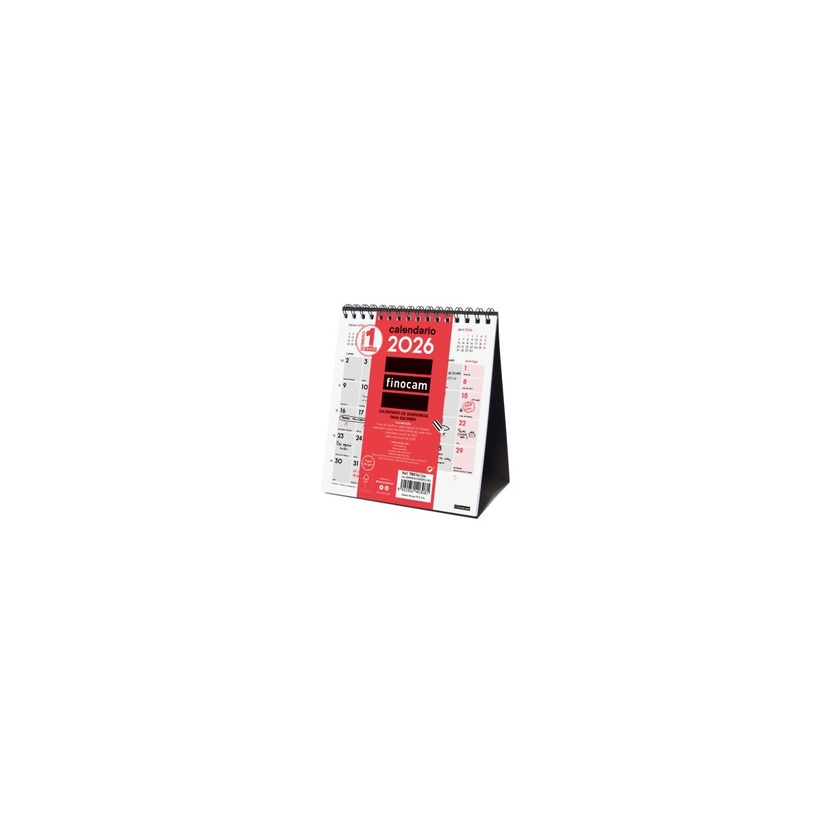 CALENDARIO 2026 SOBREMESA NEUTRO ESCRIBIR XS 140X150MM FINOCAM 780140026