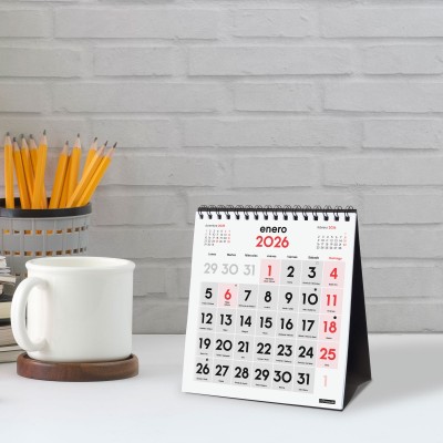 CALENDARIO 2026 SOBREMESA NEUTRO NUMEROS GRANDES XS 140X150MM FINOCAM 780120026