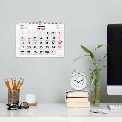 CALENDARIO 2026 NEUTRO PARED NUMEROS GRANDES M 300X210MM FINOCAM 780000026