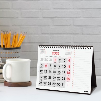 CALENDARIO 2026 SOBREMESA NEUTRO NUMEROS GRANDESNOTAS S 210X150MM FINOCAM 781370026