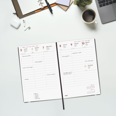 AGENDA 2026 DYNAMIC MARA Y10 140X204MM SEMANA VISTA VERTICAL VERDE FINOCAM 621122026