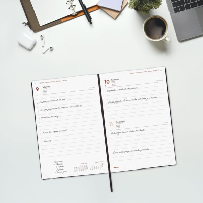 AGENDA 2026 DYNAMIC MARA Y10 140X204MM DIA PAGINA AZUL FINOCAM 621161026