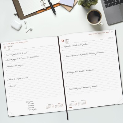 AGENDA 2026 DYNAMIC MARA Y12 210X270MM DIA PAGINA NEGRO FINOCAM 621186026
