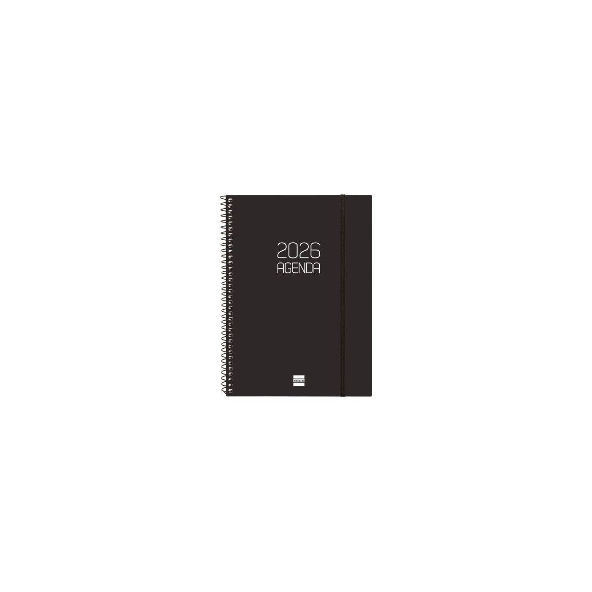 AGENDA 2026 BASIC OPAQUE E10 155X212MM SEMANA VISTA HORIZONTAL NEGRO FINOCAM 742766026