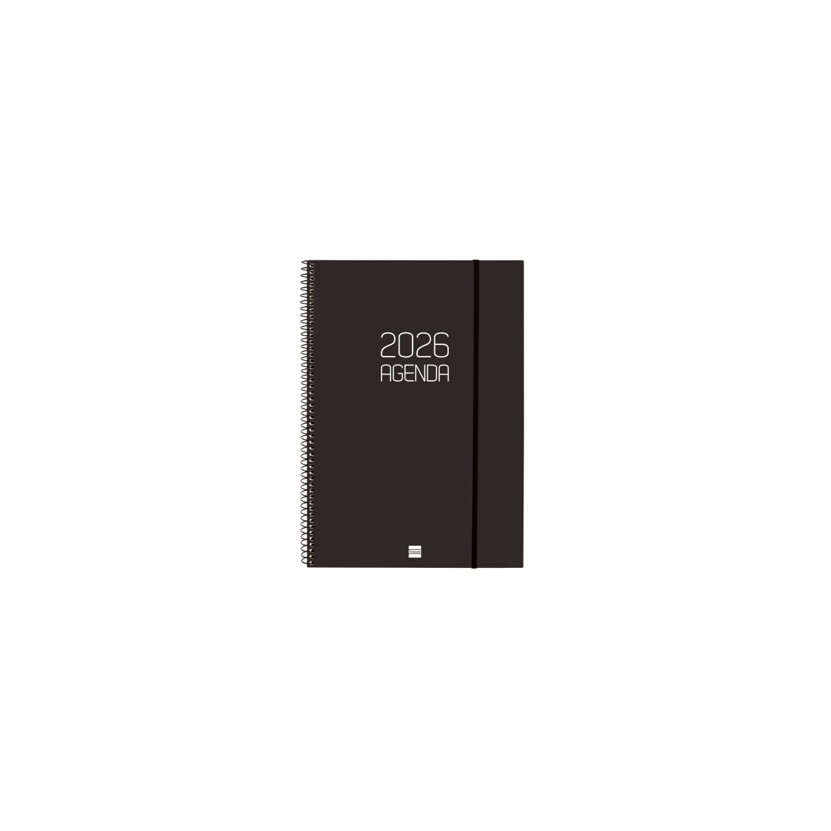 AGENDA 2026 BASIC OPAQUE E40 210X297MM SEMANA VISTA HORIZONTAL NEGRO FINOCAM 742786026
