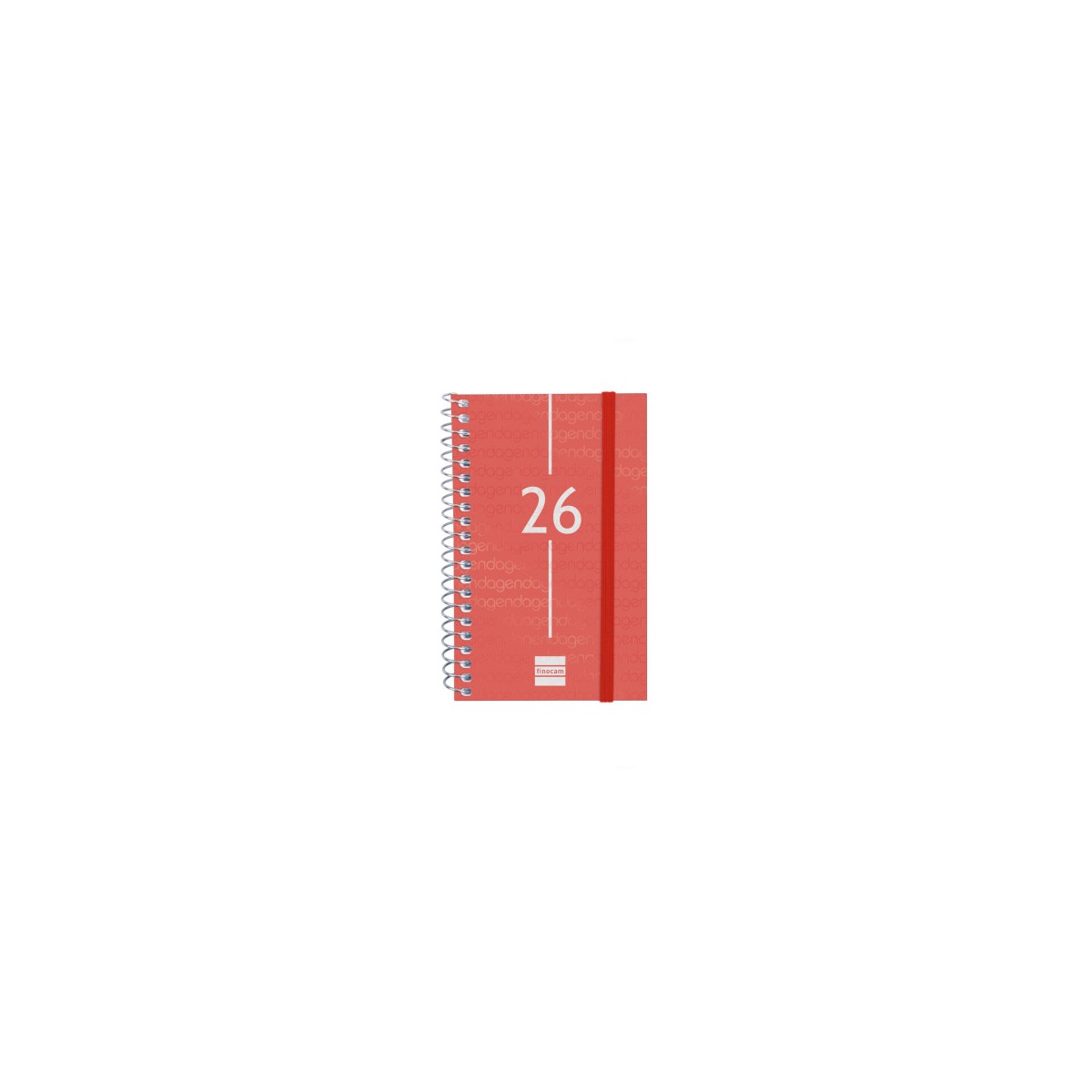 AGENDA 2026 BASIC YEAR E3 79X127MM SEMANA VISTA HORIZONTAL ROJO FINOCAM 741423026