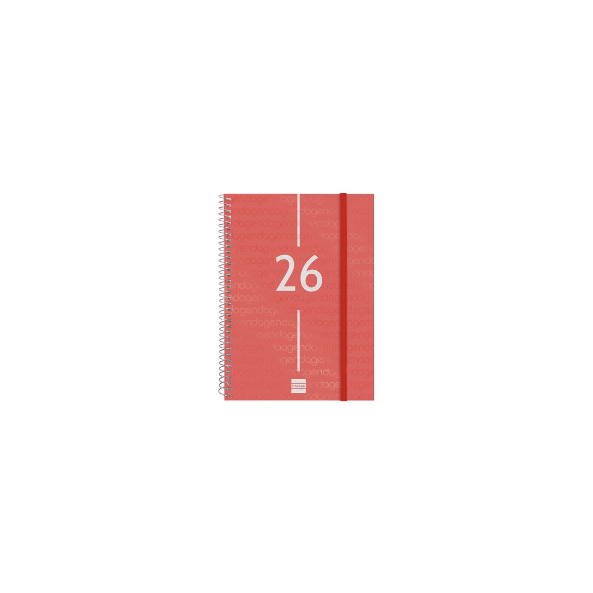 AGENDA 2026 BASIC YEAR E10 155X212MM SEMANA VISTA HORIZONTAL ROJO FINOCAM 741453026